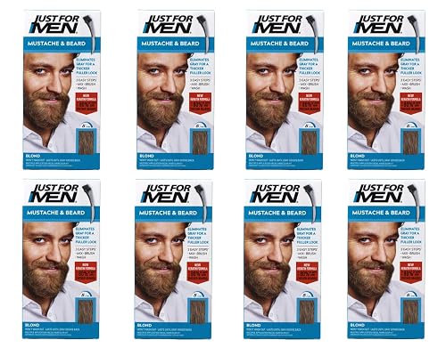 JUST FOR MEN Mustache & Beard Brush-In Color Gel, Blond M-10/15 1 Each (Pack of 8) Beauty & Personal Care Just for Men
