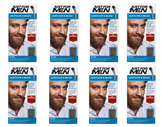 JUST FOR MEN Mustache & Beard Brush-In Color Gel, Blond M-10/15 1 Each (Pack of 8) Beauty & Personal Care Just for Men