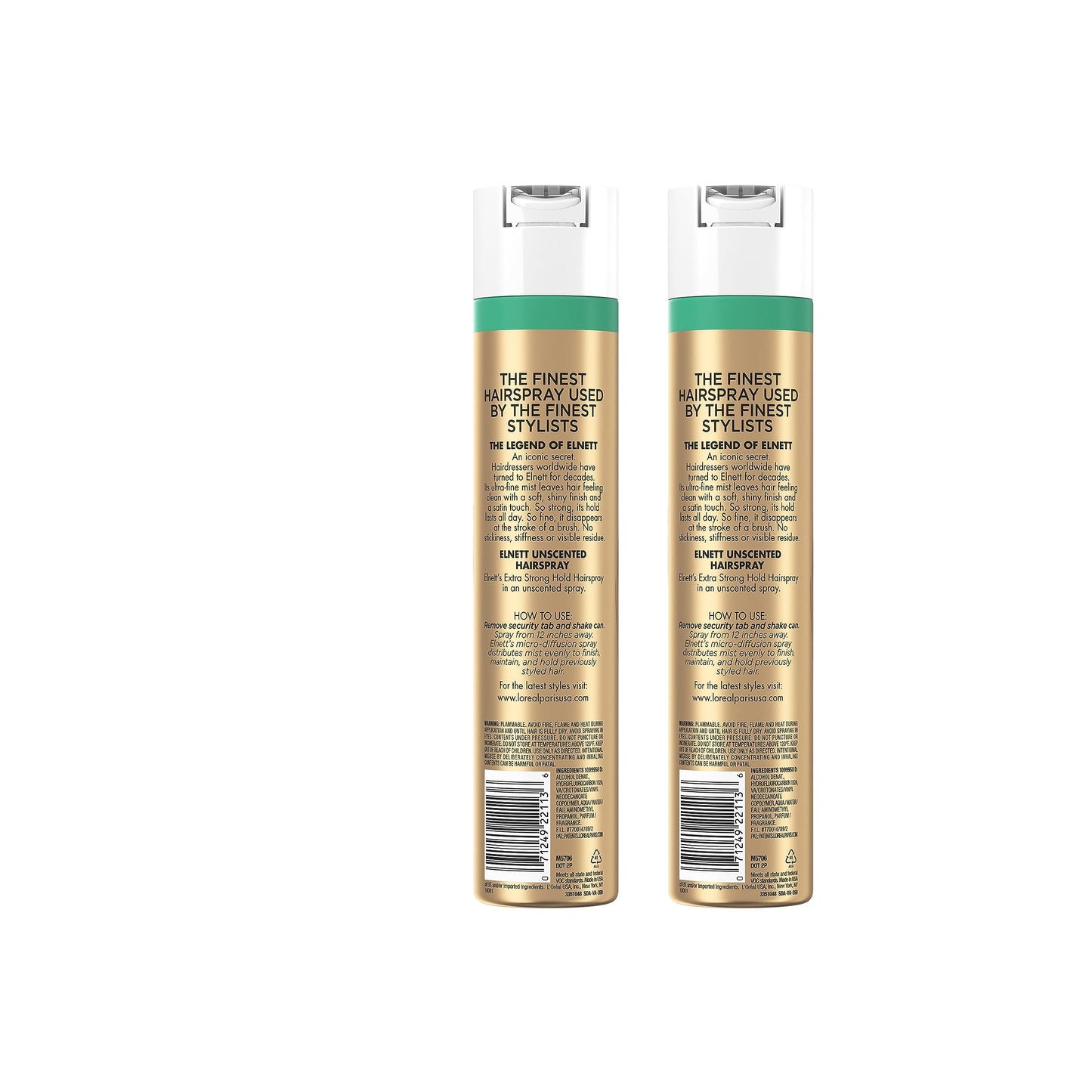 L'Oreal Paris Hair Care Elnett Satin Extra Strong Hold Hairspray, Unscented, 11 Ounce (Pack of 2) Beauty & Personal Care L'Oreal Paris