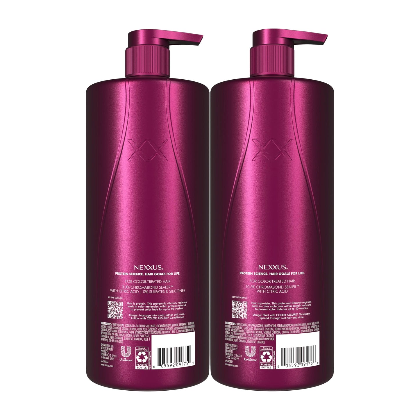 Nexxus Color Assure Color Care 2 Count for Vibrancy Shampoo, Conditioner Color Treated Hair Powered by Chromabond Sealer with Citric Acid 33.8 fl oz Beauty and Personal Care Nexxus