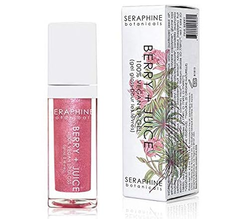 Seraphine Botanicals Berry + Juice - 100% Vegan Lip Gel Tinted Gloss 0.20 fl oz (Pink Berry) Beauty & Personal Care Seraphine Botanicals