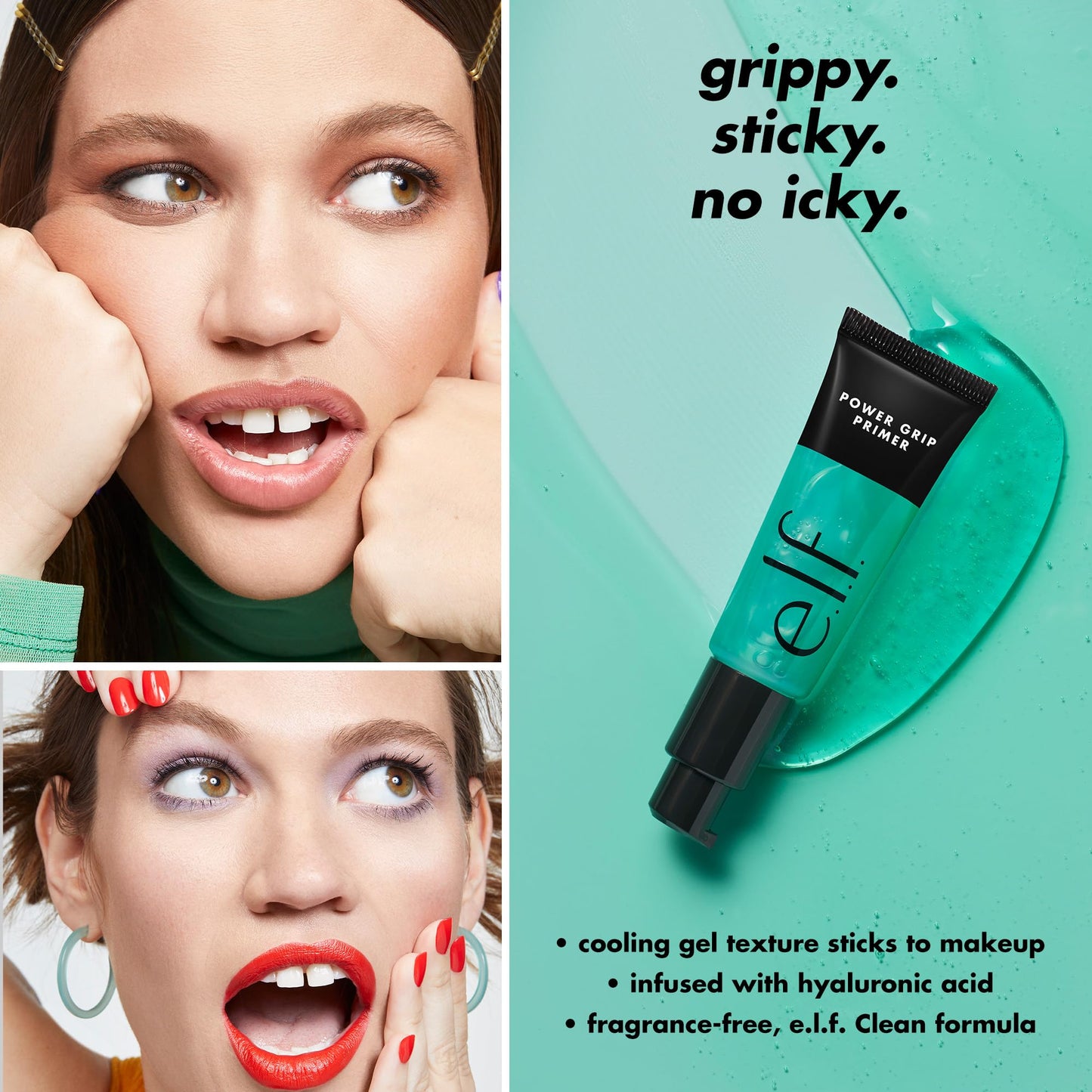 e.l.f. Power Grip Primer, Gel-Based & Hydrating Face Primer For Smoothing Skin & Gripping Makeup, Moisturizes & Primes, 0.811 Fl Oz (24 ml.) Beauty & Personal Care e.l.f.