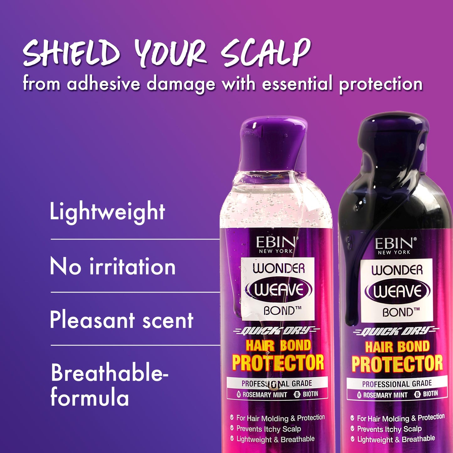 EBIN NEW YORK WONDER WEAVE BOND HAIR BOND PROTECTOR - BLACK 3.38 fl.oz(100ML) Beauty & Personal Care EBIN NEW YORK
