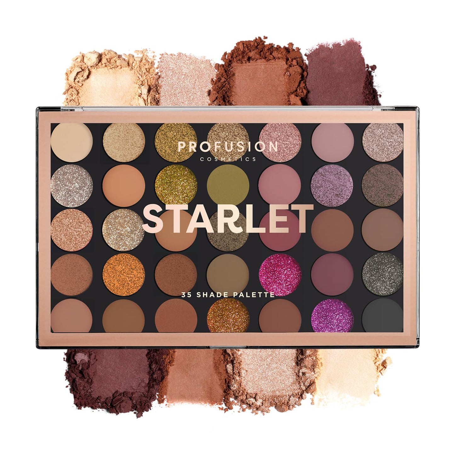 Profusion Cosmetics 35 Shade Starlet Eyeshadow Palette, Multi Finish Golden Neutrals, and Glamorous Glitter Hues for Achieve Stunning Vibrant Eye… Beauty & Personal Care Profusion Cosmetics