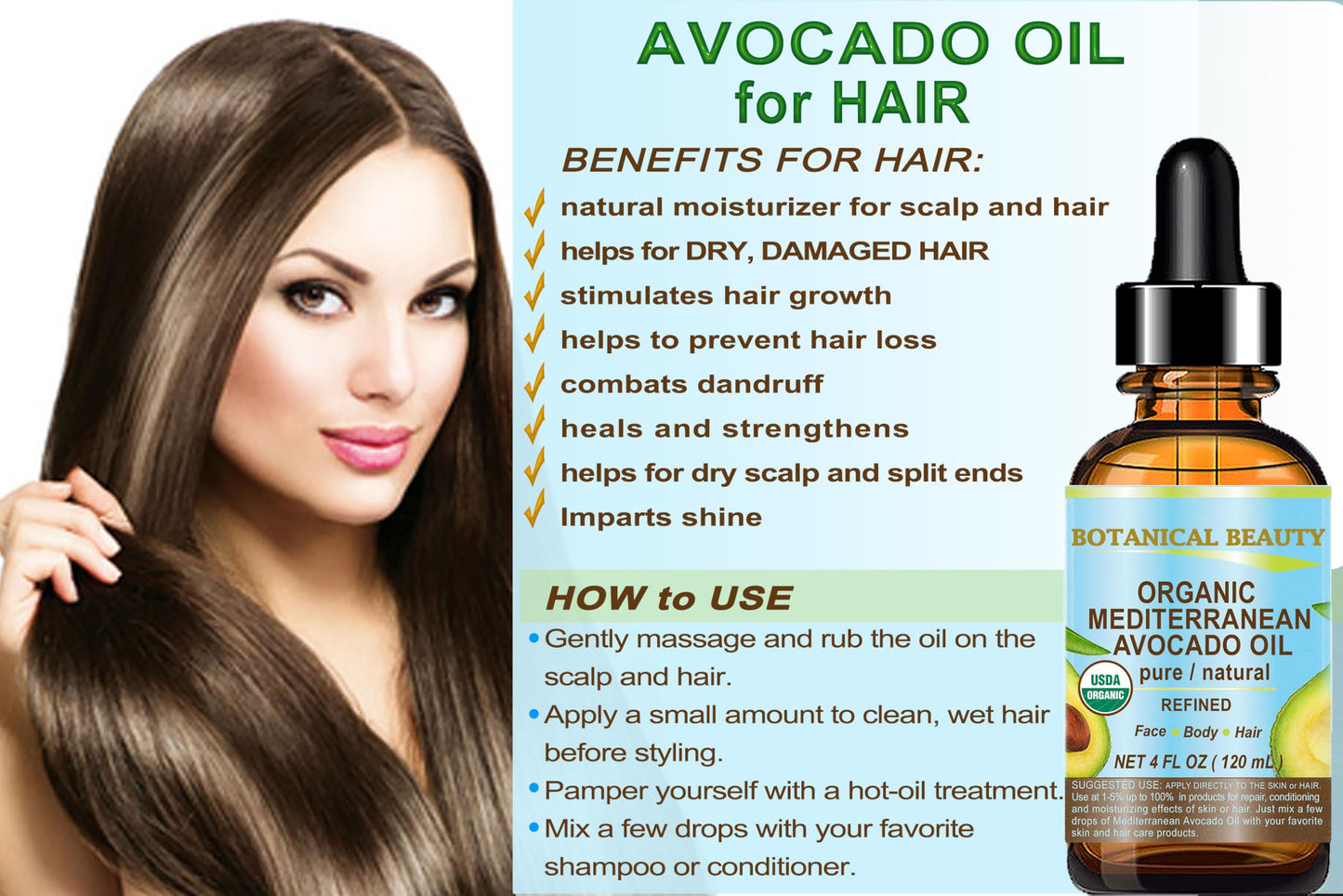 Botanical Beauty Italian ORGANIC AVOCADO OIL 100% Pure Natural Refined Undiluted Cold Pressed for Face, Body, Feet, Hair, Massage and Nail Care. 4 Fl Beauty & Personal Care Botanical Beauty