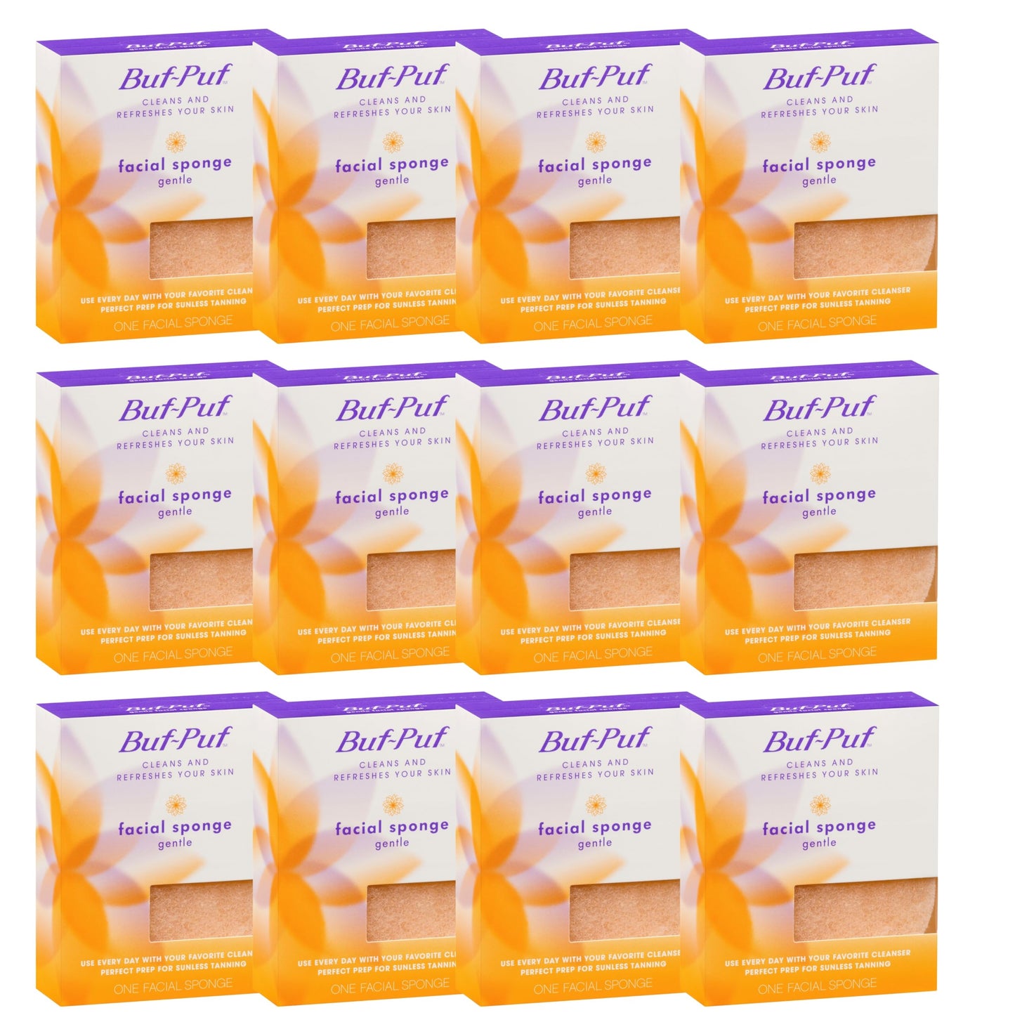Buf-Puf Gentle Facial Sponge, Dermatologist Developed, Removes Deep Down Dirt & Makeup That Causes Breakouts and Blackheads, Reusable, Exfoliating, 12 Beauty & Personal Care Buf-Puf
