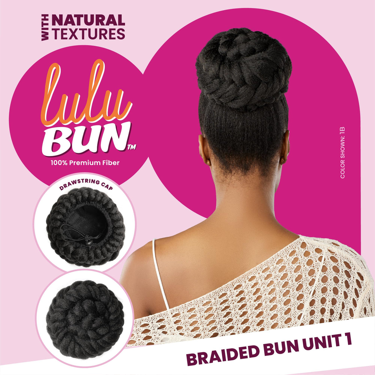 Sensationnel Lulu Bun Hair Extensions-Braided Bun Unit 1,F1B/27