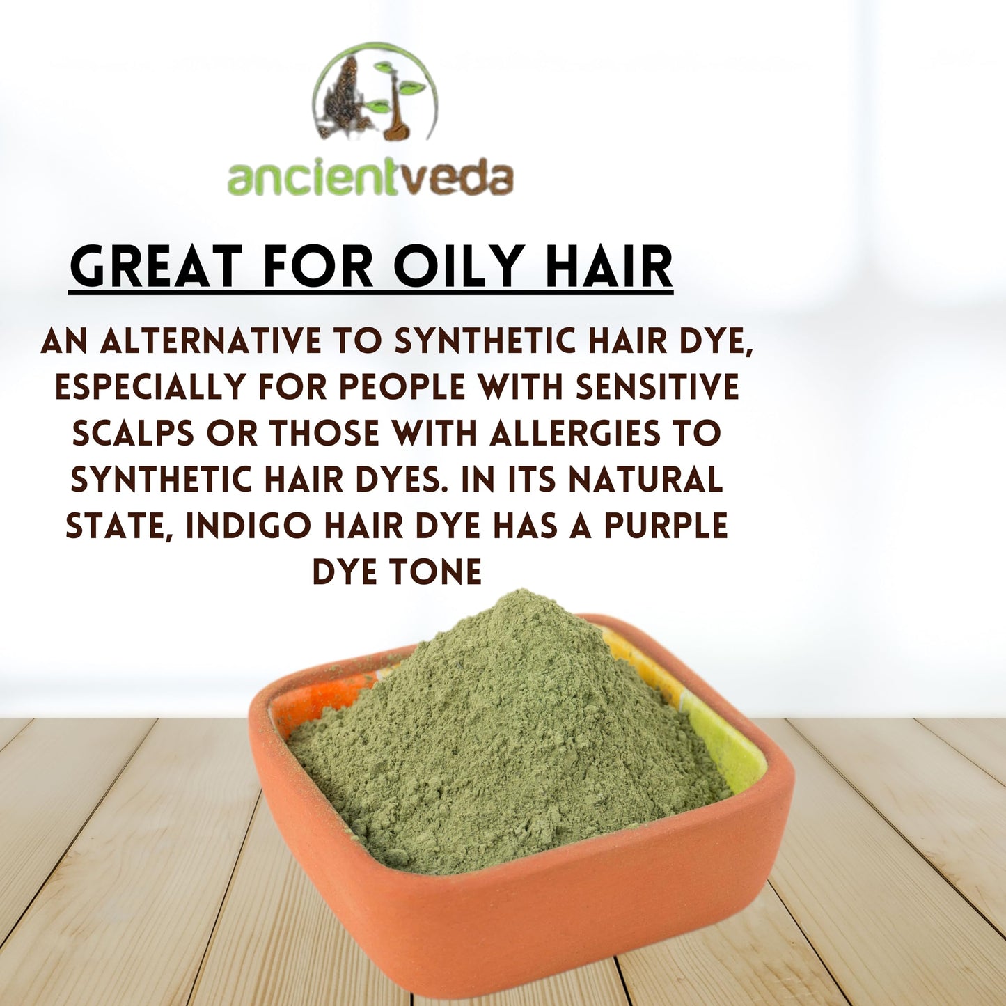 ANCIENT VEDA Natural Hair Powders | Non-GMO & Gluten Free | 100% Antioxidants Organic Hair Growth Treatment | Reduce the Appearance Hair Cleansing | Beauty & Personal Care Ancientveda
