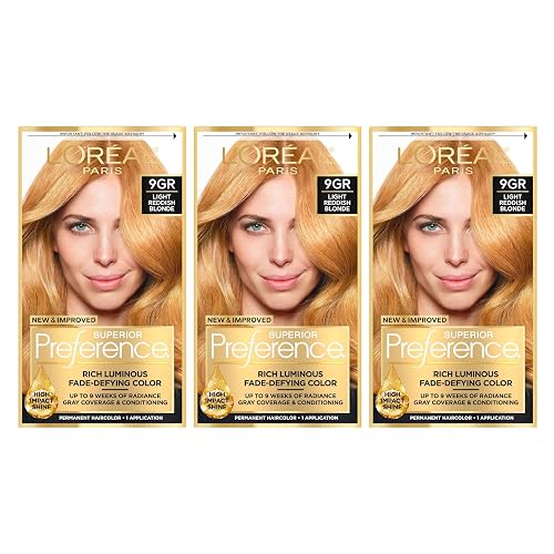 L'Oreal Superior Preference - 9GR Light Reddish Blonde (Warmer) 1 Each (Pack of 3) Beauty & Personal Care L'Oreal Paris