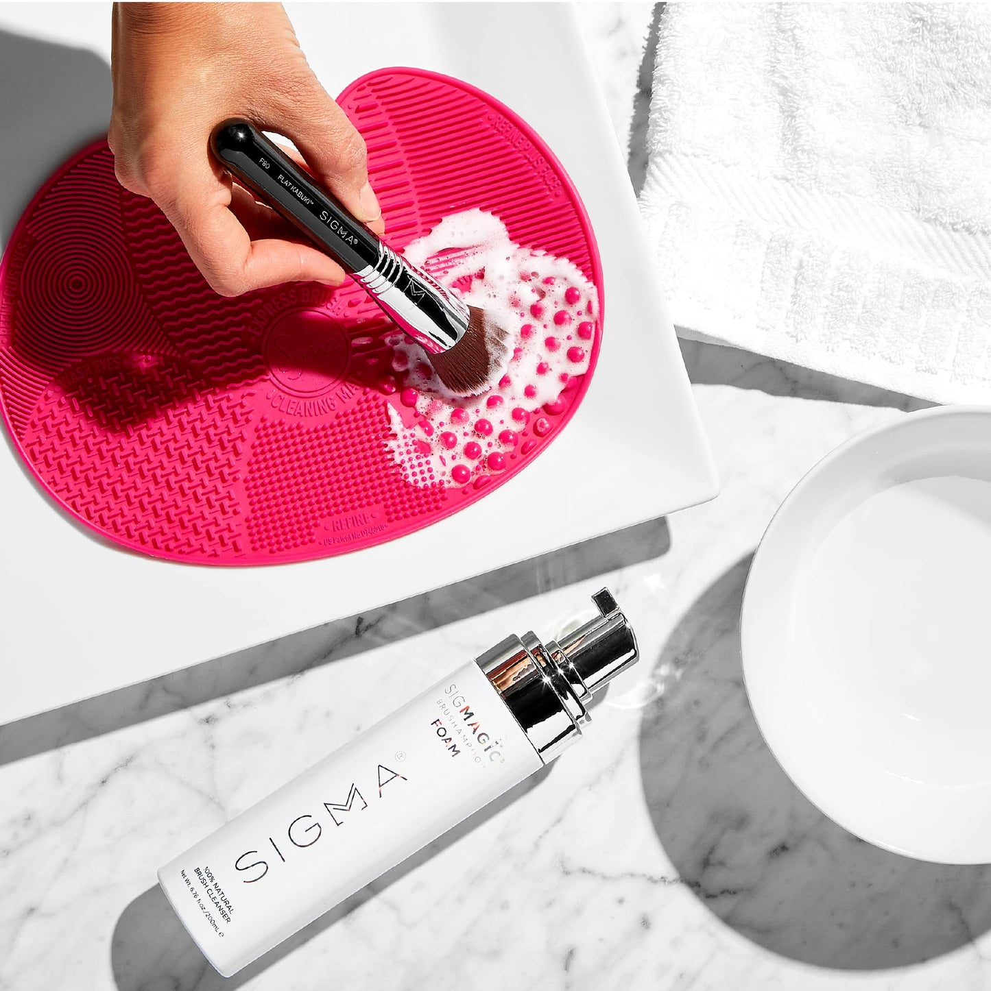 Sigma Beauty Sigmagic Foam Makeup Brush Shampoo - Makeup Brush Cleaner Solution with Professional Grade Formula to Remove Makeup Residue and Build Up Beauty & Personal Care Sigma Beauty