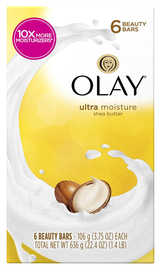 Olay Outlast Ultra Moisture Beauty Bar with Shea Butter, 6 Count (Packaging May Vary) Beauty & Personal Care Olay