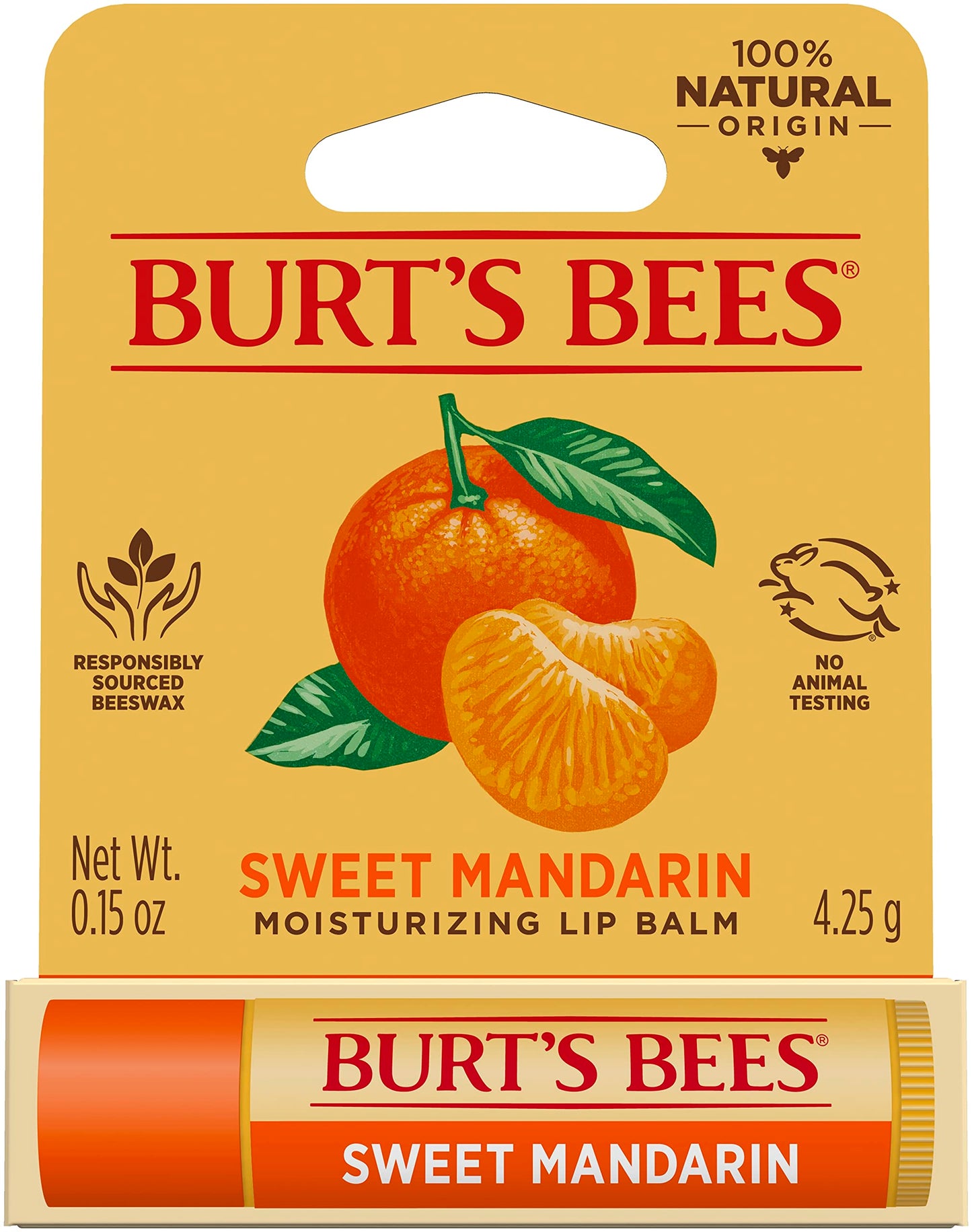 Burts Bees Sweet Mandarin Moisturizing Lip Balm Unisex 0.15 oz Beauty & Personal Care Burt's Bees