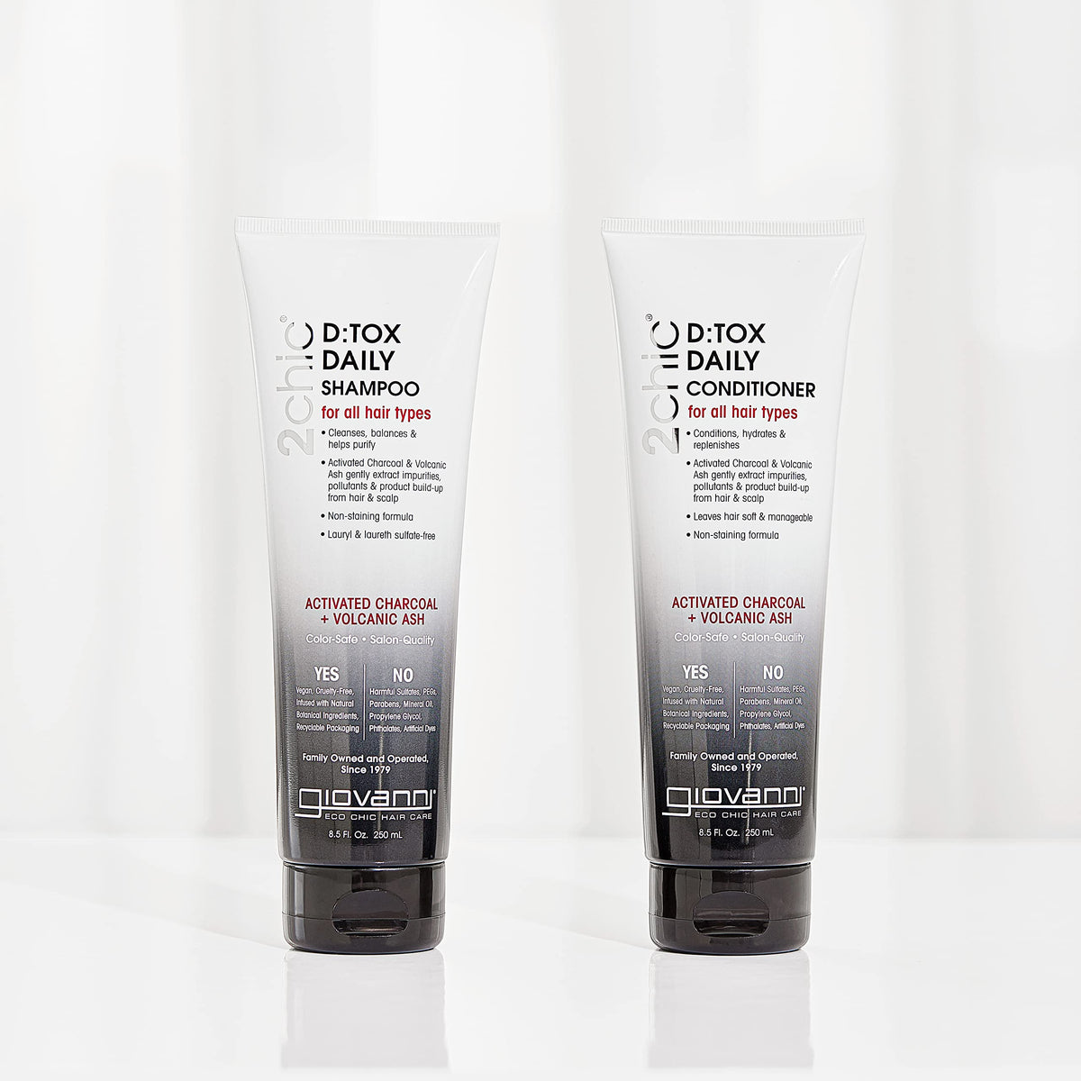 GIOVANNI D:tox Daily Shampoo, Activated Charcoal, 8.5 oz