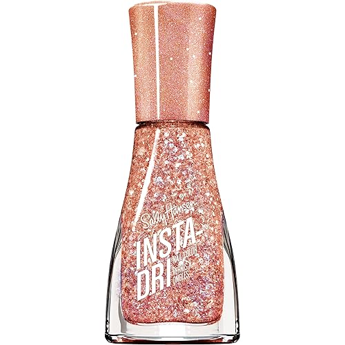 Sally Hansen Insta-Dri Nail Polish | Quick Dry, Long Lasting, Streak-Free Shine |Semi-Opaque, Glittery | 258 Shooting Star | Sparkling Champagne Nail Beauty & Personal Care Sally Hansen