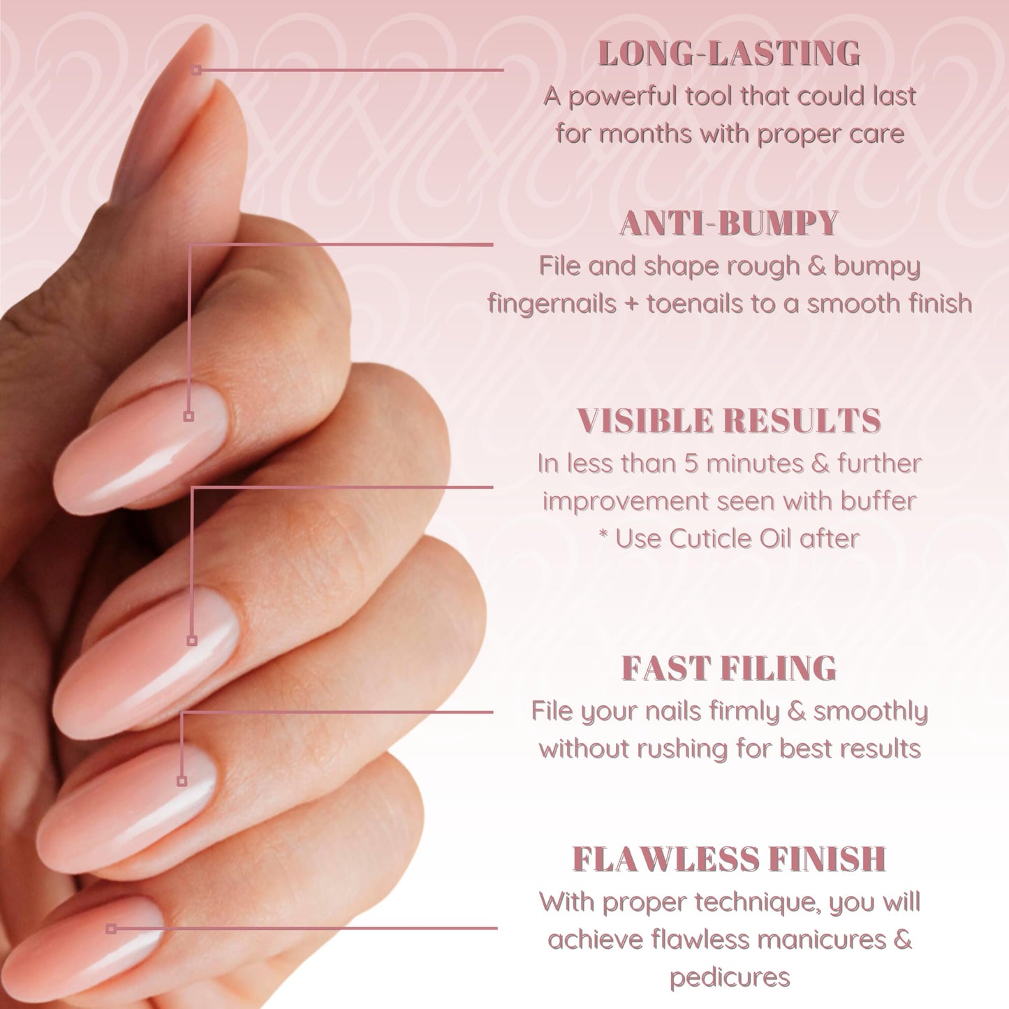 Tammy Taylor 100 Grit Acrylic Finger Nail Files for Women, 100/180 Limas para Uñas & Emery Boards for Nails, Professional Manicure Tools, Salon Art Beauty & Personal Care Tammy Taylor