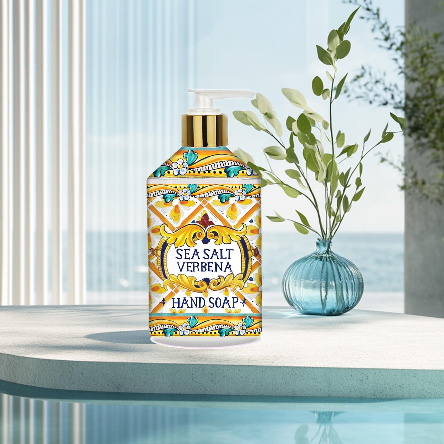 Villa Flora Hand Soap Set, 8 x 21.5oz bottles - Sea Salt Verbena, Coconut Citrus, Orchid Vanilla, and White Jasmine. Home and Body Company Beauty & Personal Care Home & Body Company