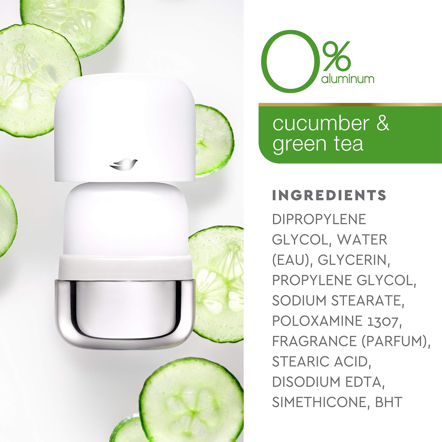 Dove Deodorant Refills Refill Kit 0% Aluminum Cucumber & Green Tea Aluminum Free Deodorant 1.13 oz Beauty and Personal Care Dove