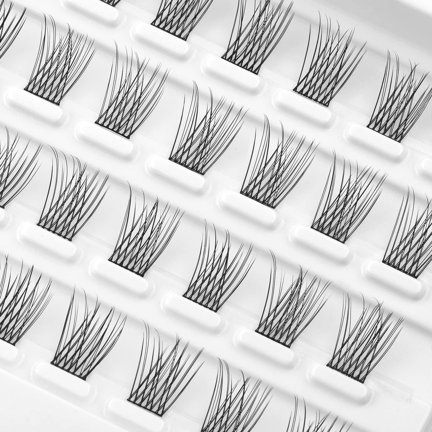 Lash Clusters, DIY Eyelash Extension, Reusable Individual Lashes, Natural Fluffy Wispy Individual Eyelash Clusters for Home Eyelash Extensions Beauty & Personal Care WONSIS