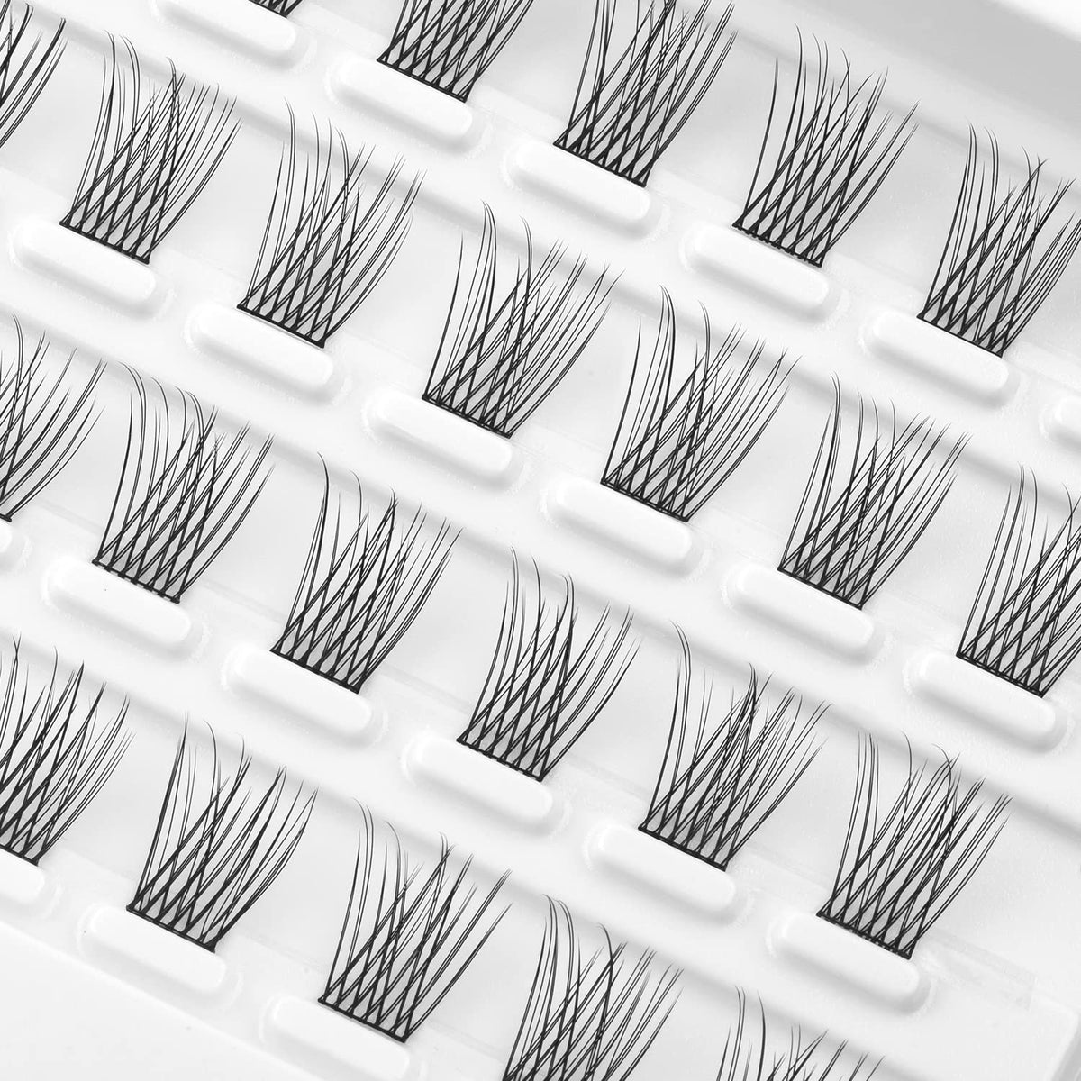Lash Clusters, DIY Eyelash Extension, Reusable Individual Lashes, Natural Fluffy Wispy Individual Eyelash Clusters for Home Eyelash Extensions Beauty & Personal Care WONSIS