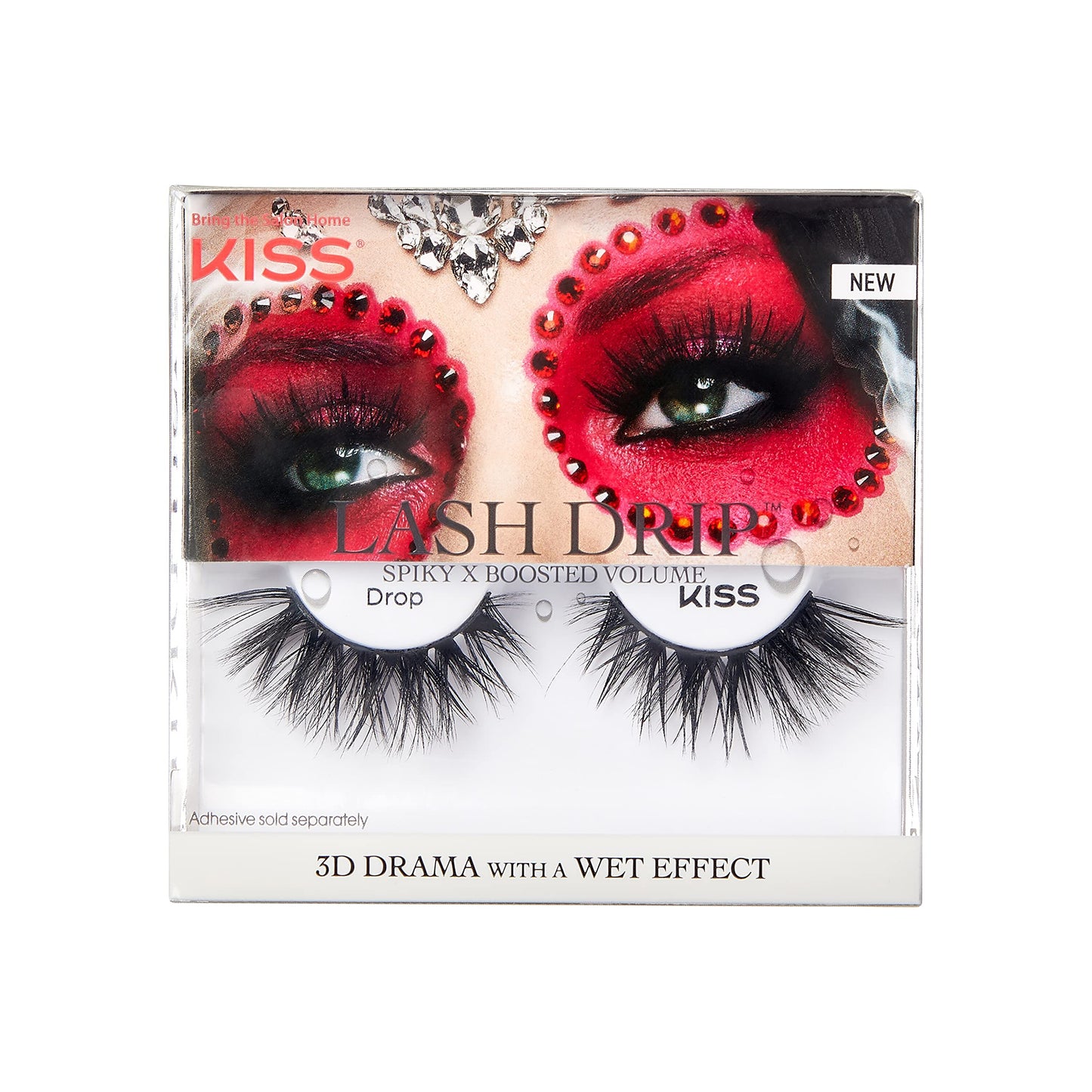 KISS Halloween Lash Drip False Eyelashes, Spiky X Boosted Volume, Unique Wet Look Hydrated Effect, Multi-Length Rewearable Fake Eyelashes, Wispy Beauty & Personal Care KISS