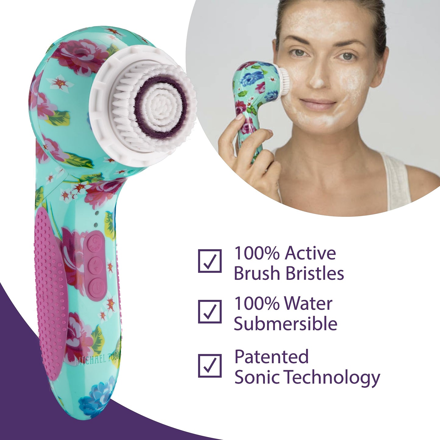 Michael Todd Beauty - Soniclear Elite - Facial Cleansing Brush System - 6-Speeds - Face Cleansing Brush & Exfoliating Body Scrubber Beauty & Personal Care MICHAEL TODD