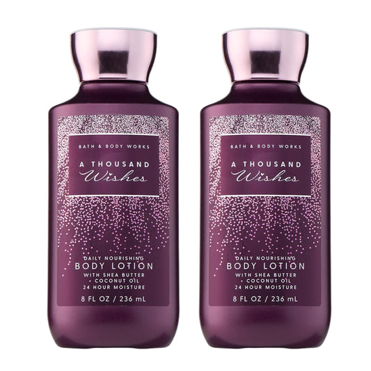 Bath & Body Works A Thousand Wishes Body Lotion, Lightweight Daily Moisturizer with Shea Butter & Coconut Oil, Sparkling Prosecco & Peony Scent, 8 fl Beauty & Personal Care Bath & Body Works