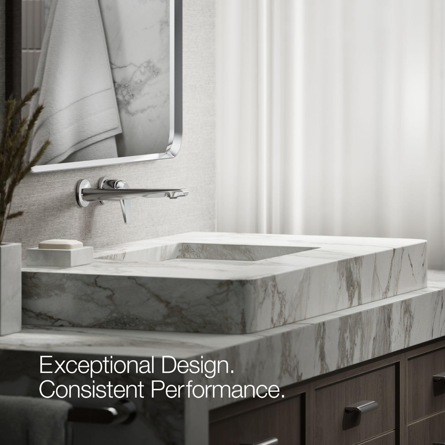 KOHLER K-97358-4-CP AVID™ 1 Handle WM LAV Faucet, Lever Beauty & Personal Care Kohler