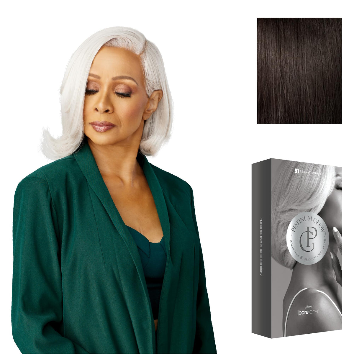 Sensationnel Platinum Glow 13x6 Wig-Jasmine, 2 DARKBROWN