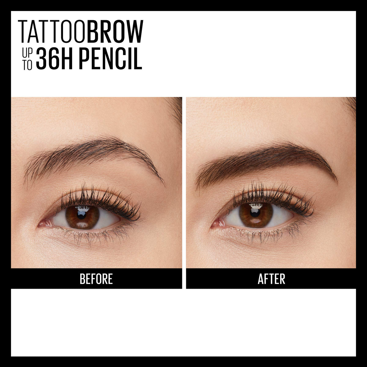 Maybelline TattooStudio Waterproof Eyebrow Pencil, Sharpenable, Longwear, Long Lasting, Pigmented Eyebrow Pencil for Defined Brows, Medium Brown, 1
