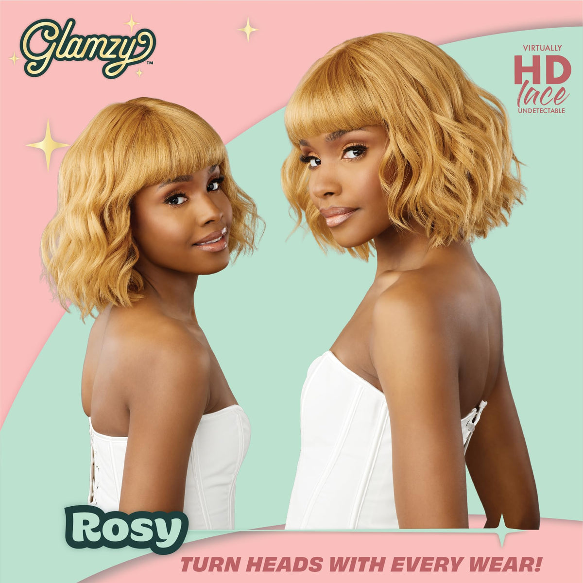 Sensationnel Glamzy Lace Crown Wig-Rosy, 1B OFFBLACK