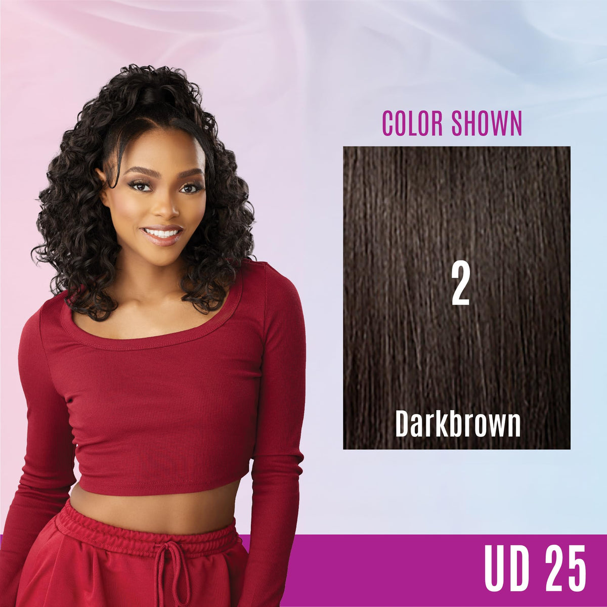 Sensationnel Instant Updown Halfwig Pony-Iud 25, 2 DARKBROWN