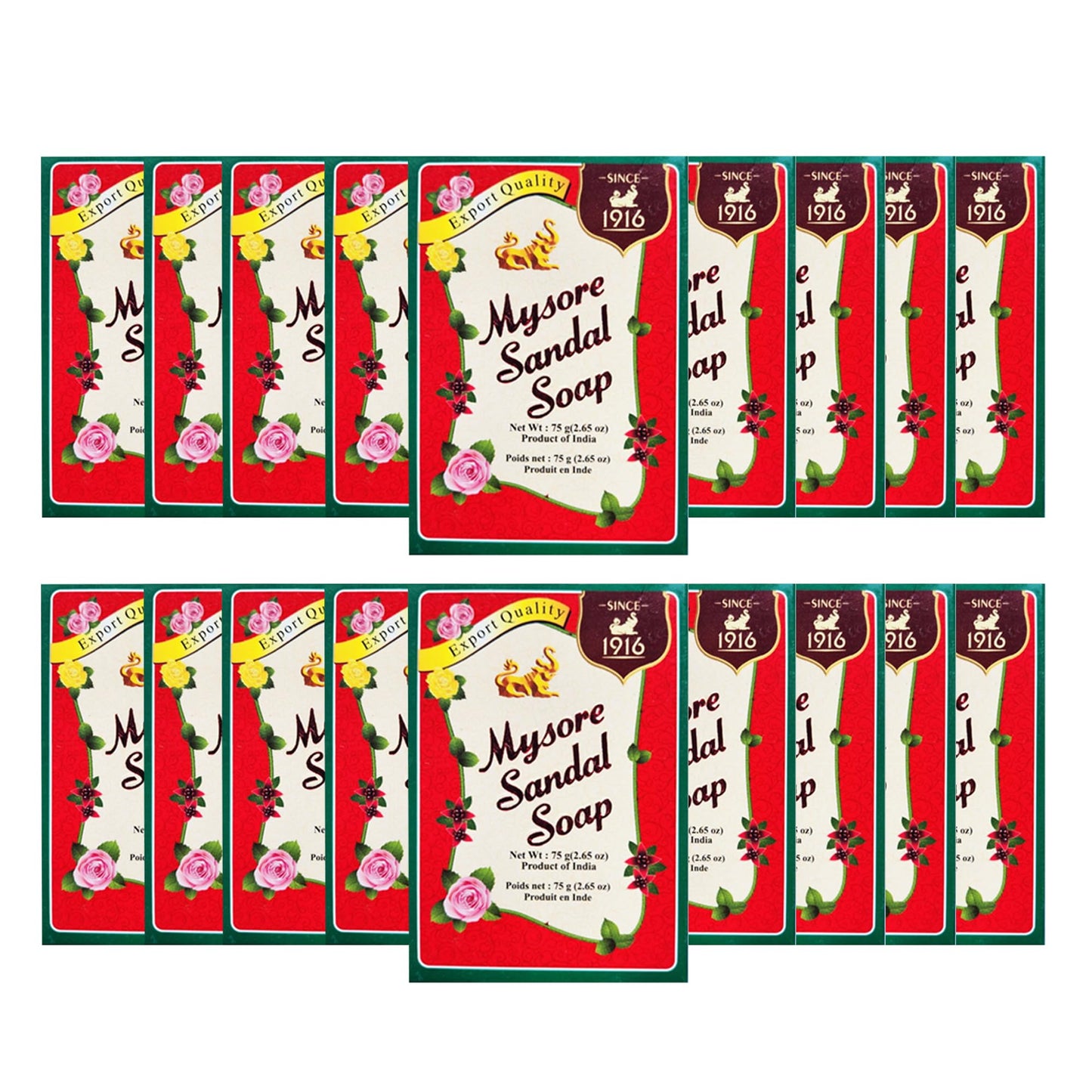 Mysore Sandalwood Soap 2.62oz (Case of 18) Beauty & Personal Care Mysore Sandal