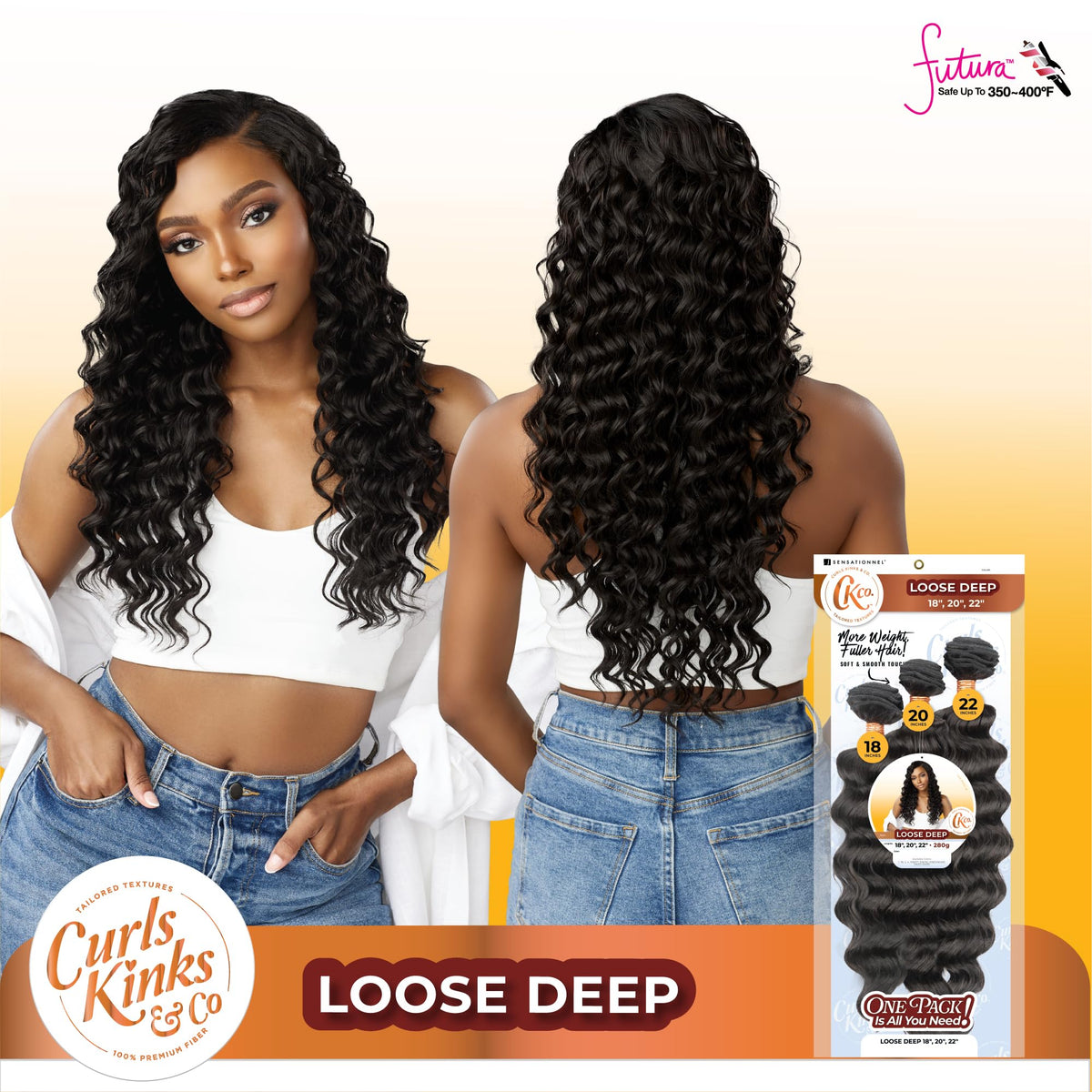 Sensationnel CKCO Synthetic Bundle-Loose Deep,18 20 22 inch, S4/30