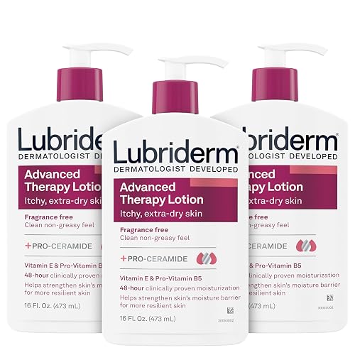 Lubriderm Advanced Therapy Fragrance-Free Moisturizing Lotion with Vitamins E and Pro-Vitamin B5, Intense Hydration for Extra Dry Skin, Non-Greasy Beauty & Personal Care Lubriderm