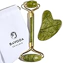 R.E.M Spring Jade Roller and Gua Sha - Spa Grade Face Roller Massager and Gua Sha Massage Tool Set. 100% Authentic Jade Stone. Reduces Puffiness Beauty & Personal Care R.E.M Spring