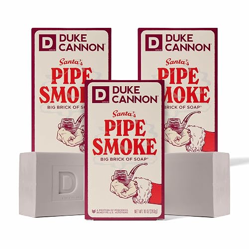 Duke Cannon Holiday Limited-Edition Santa's Pipe Smoke Big Brick of Soap - 10oz Bar, Triple Milled, Supports U.S. Veterans Beauty & Personal Care Duke Cannon Supply Co.
