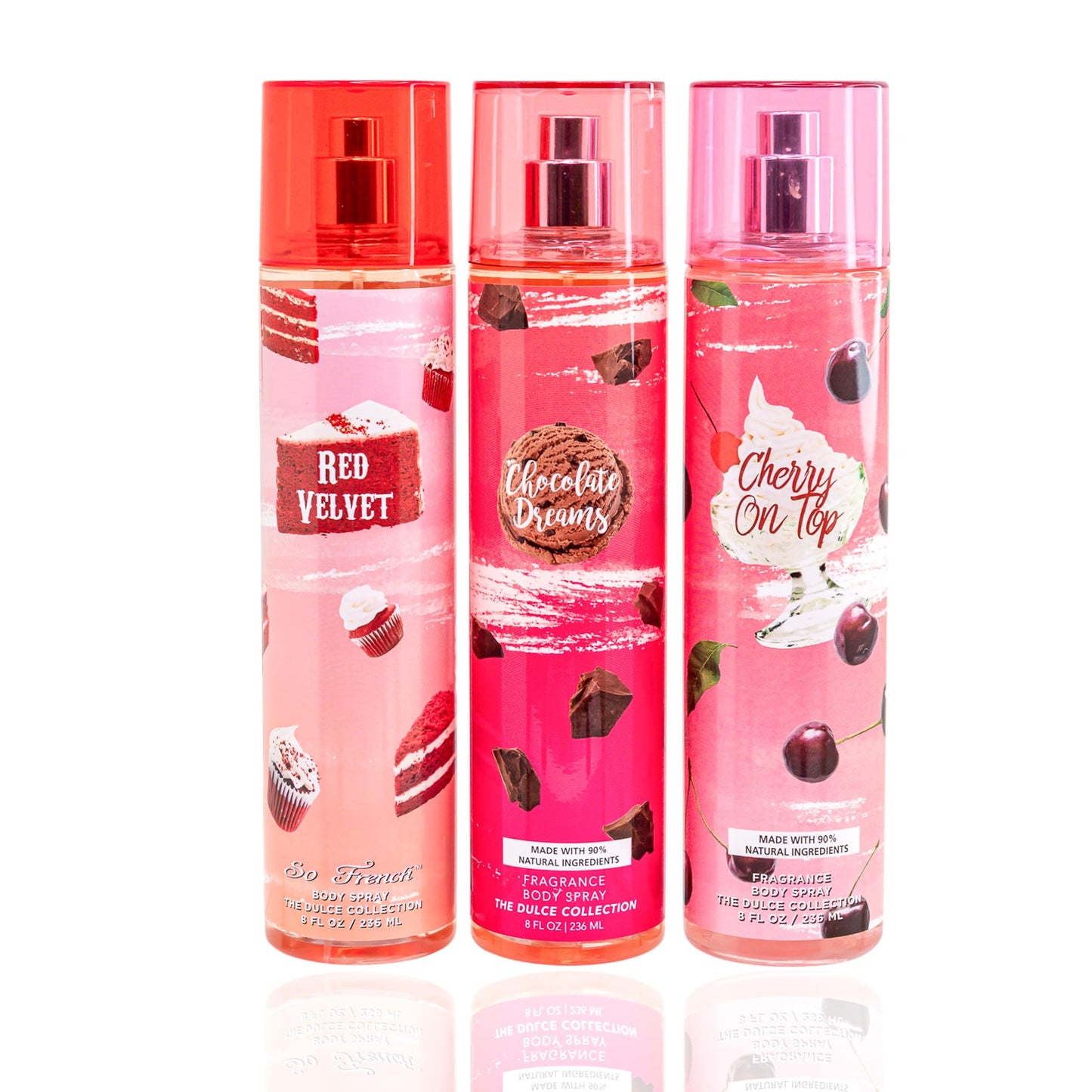 So French Dulce Collection Body Mist Set (Cherry on Top, Chocolate Dreams, Red Velvet) Beauty & Personal Care So French