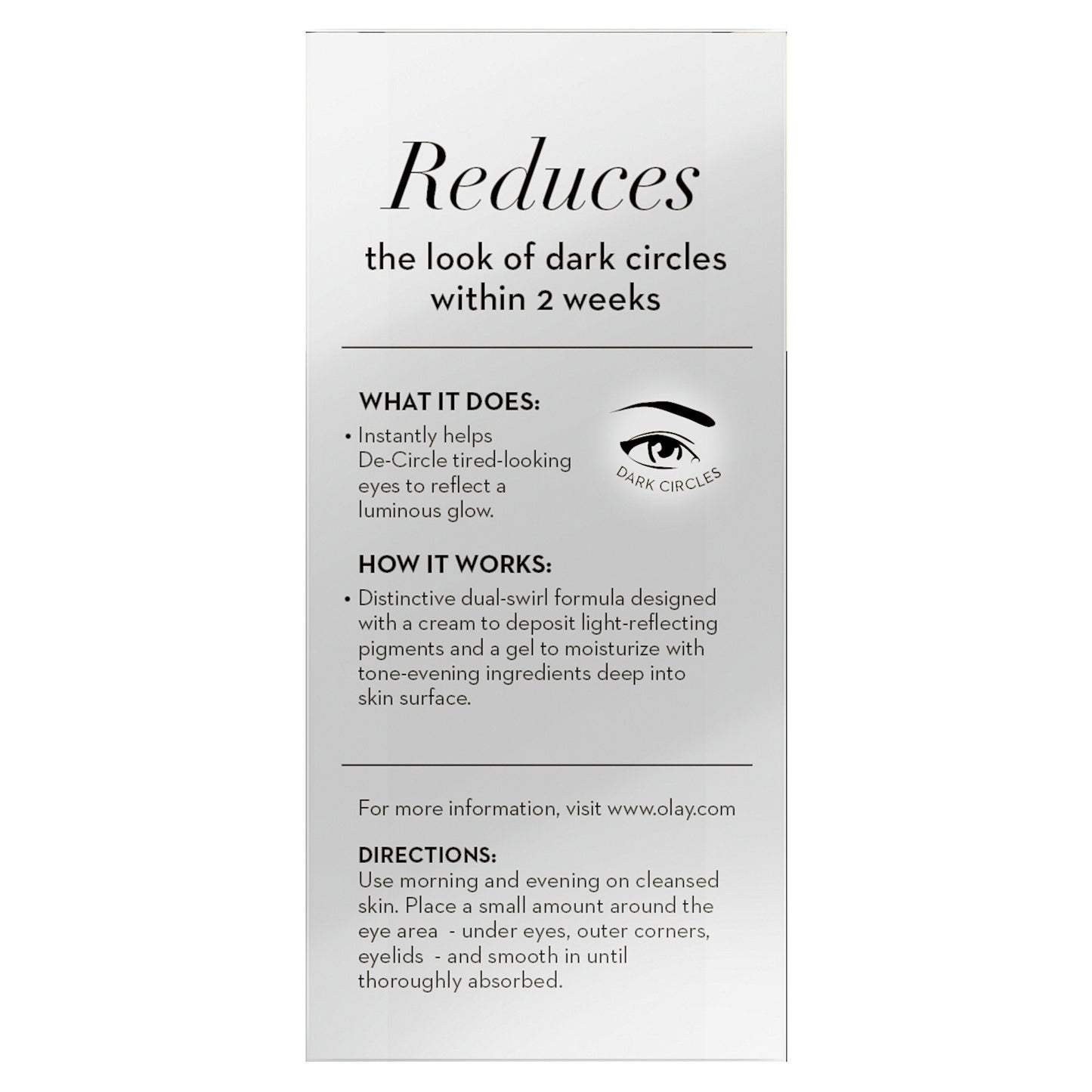 Olay Eyes Illuminating Eye Cream to Help Reduce the look of Dark Circles Under Eyes, 0.5 Fl Oz Beauty & Personal Care Olay