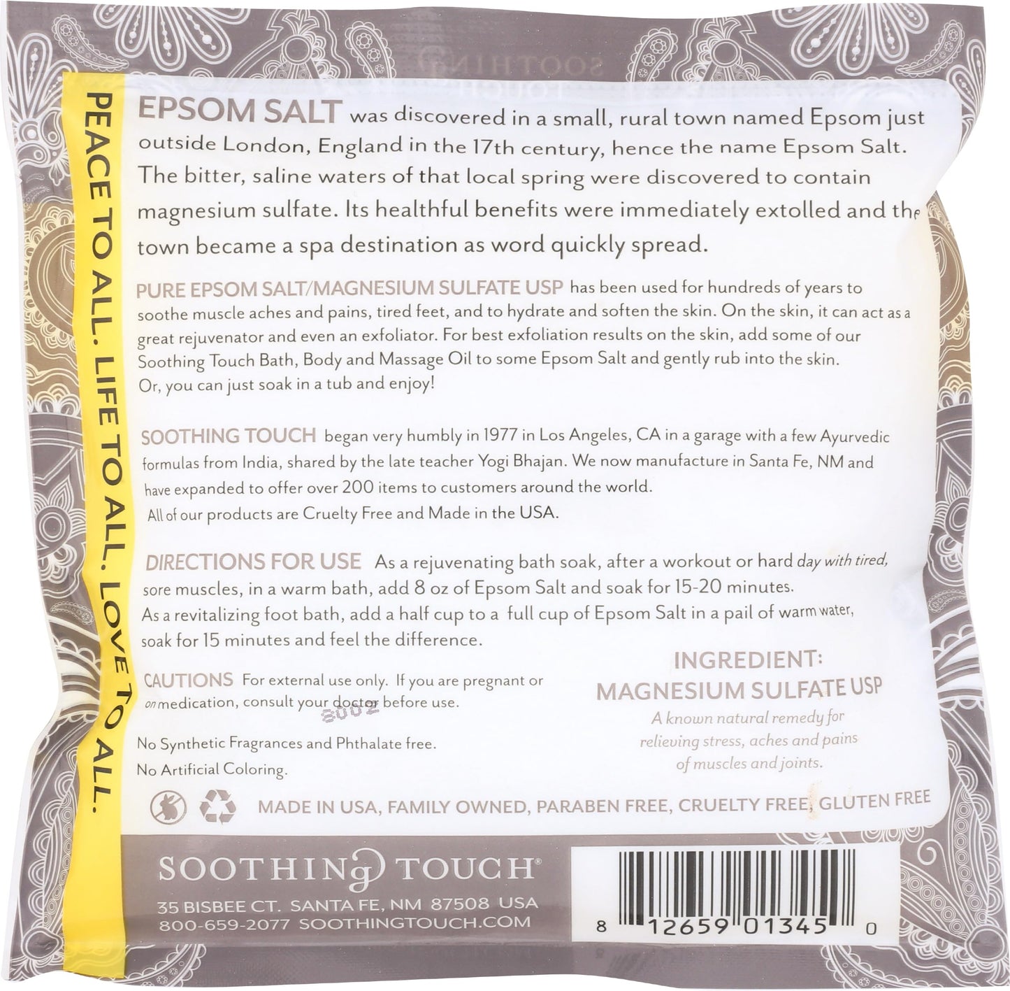 Soothing Touch Epsom Salts Pouch, Unscented, 8 Ounce Beauty and Personal Care Soothing Touch