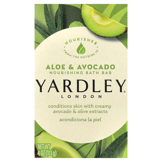 Yardley London Aloe and Avocado Naturally Moisturizing Bath Bar 4.0 oz (Pack of 6) Beauty & Personal Care Yardley