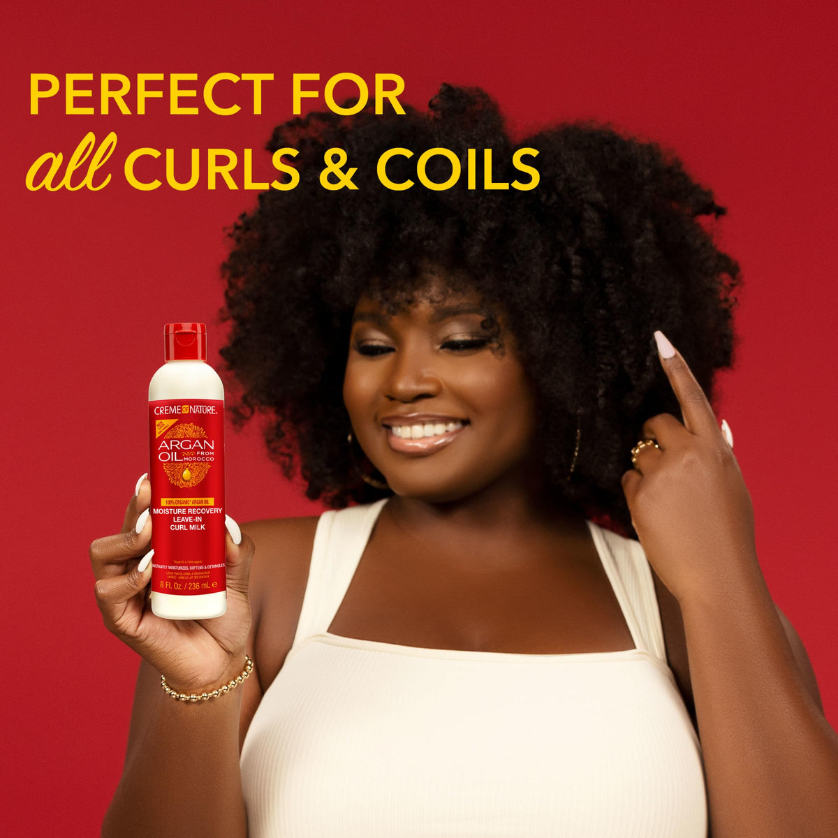 Creme of Nature Moisture Recovery Leave-In Curl Milk, Lightweight Daily Moisturizer, Detangles and Adds Shine, With Argan Oil from Morocco, 8 oz Beauty & Personal Care Creme of Nature