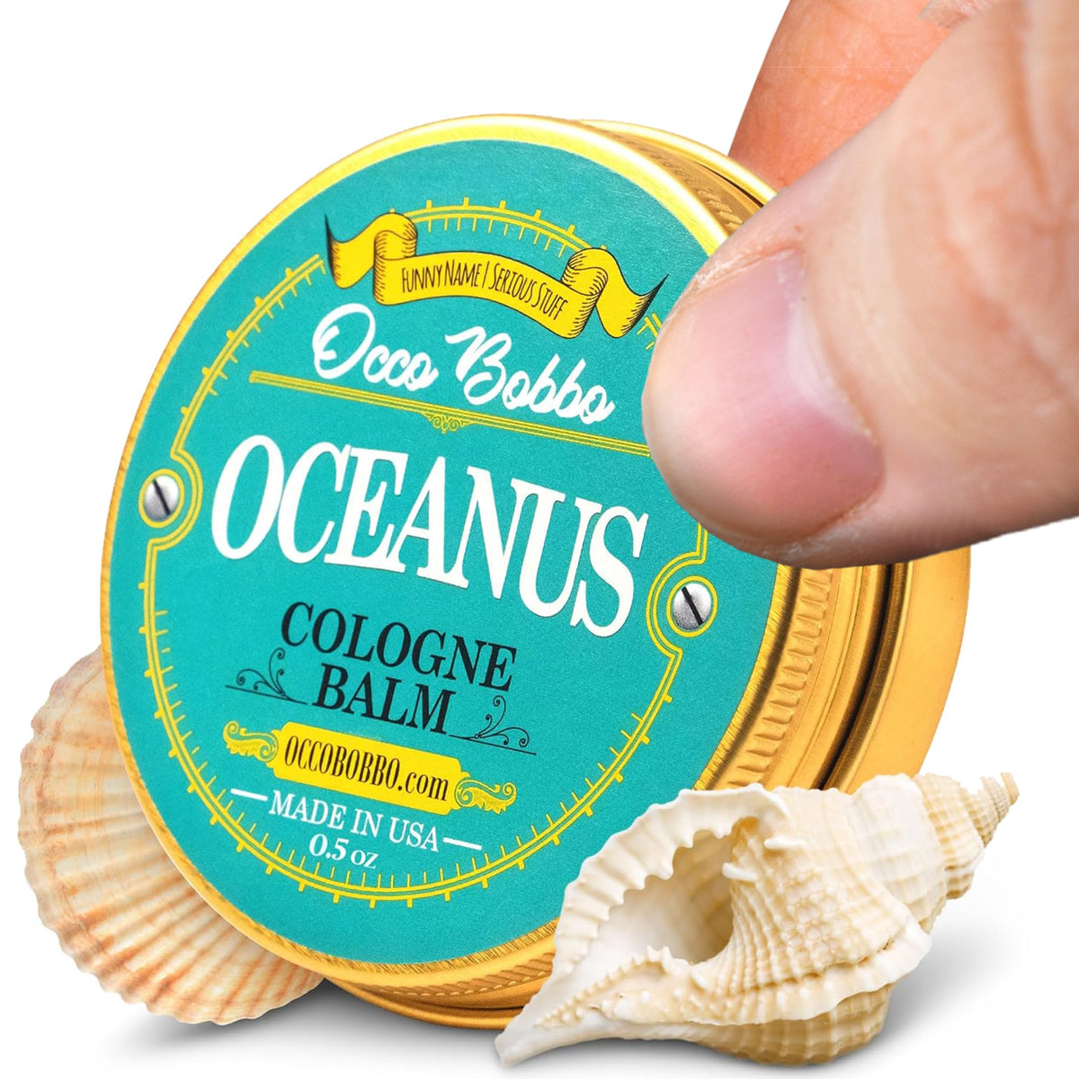 Handy Hound Occo Bobbo - Oceanus Solid Cologne Men - Made In the USA - A Clean Masculine Scent - All Natural Ingredients - .5 oz Beauty & Personal Care Handy Hound