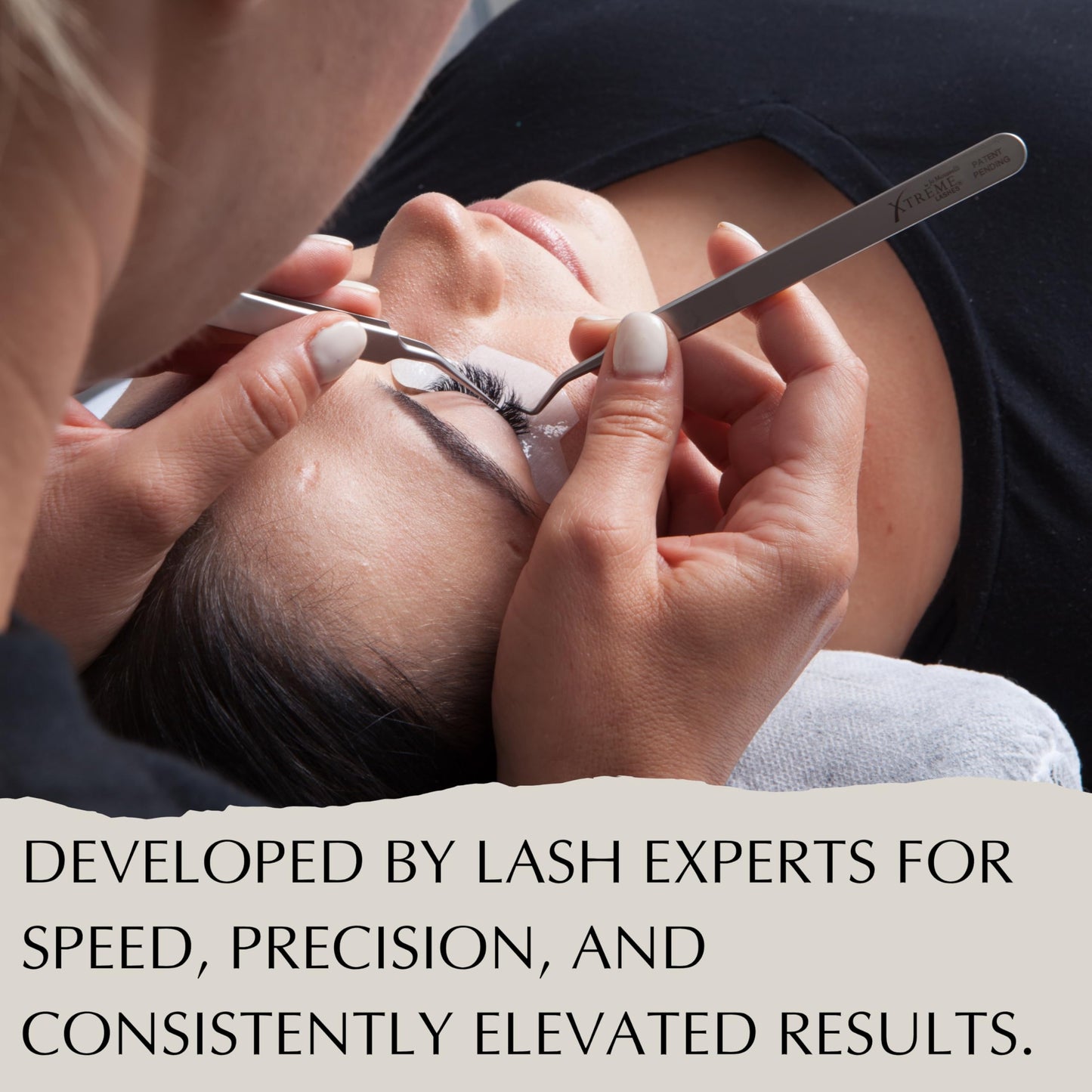 Xtreme Lashes ProComfort Professional Curved Tweezer, 5.45 Inches (13.85 CM), Stainless Steel Lash Isolation Tweezers, Ergonomic Design, Precision Beauty and Personal Care Xtreme Lashes