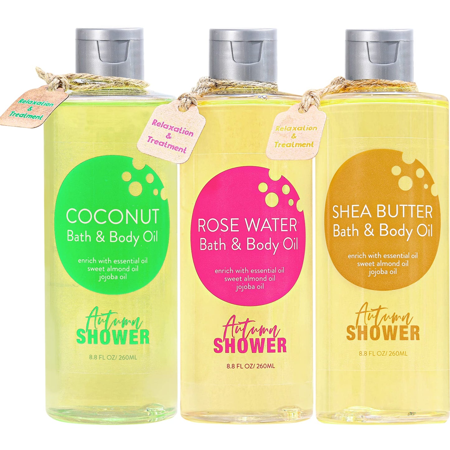 Autumn Shower Bath and Body Oil with Sweet Almond Jojoba, Shea Butter, Rose Water, Coconut Bath Oils Mother's Day Gift for Women, Multiuse Oil Beauty & Personal Care Autumn Shower