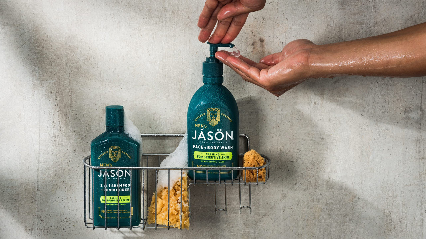 Jason Men's Calming 2-in-1 Face and Body Wash, 16 oz Beauty & Personal Care JASON