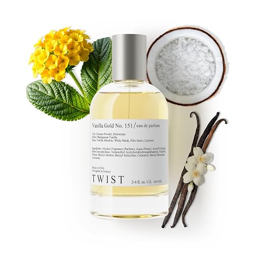 Twist Vanilla Gold No. 151- Inspired by Matieres Premieres Vanilla Powder, Long-Lasting Perfume for Women and Men, Vegan, Clean Ingredients, Coconut Beauty & Personal Care HOUSE OF TWIST
