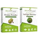 Attar Ayurveda Natural Hair Dye Combo - Black Henna and Indigo Powders (400 Grams Total) - 14 Ounce Pack Beauty & Personal Care ATTAR AYURVEDA