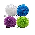 Aquasentials Mesh Pouf Bath Sponge (4 Pack) (Multi-Color) Beauty & Personal Care Aquasentials