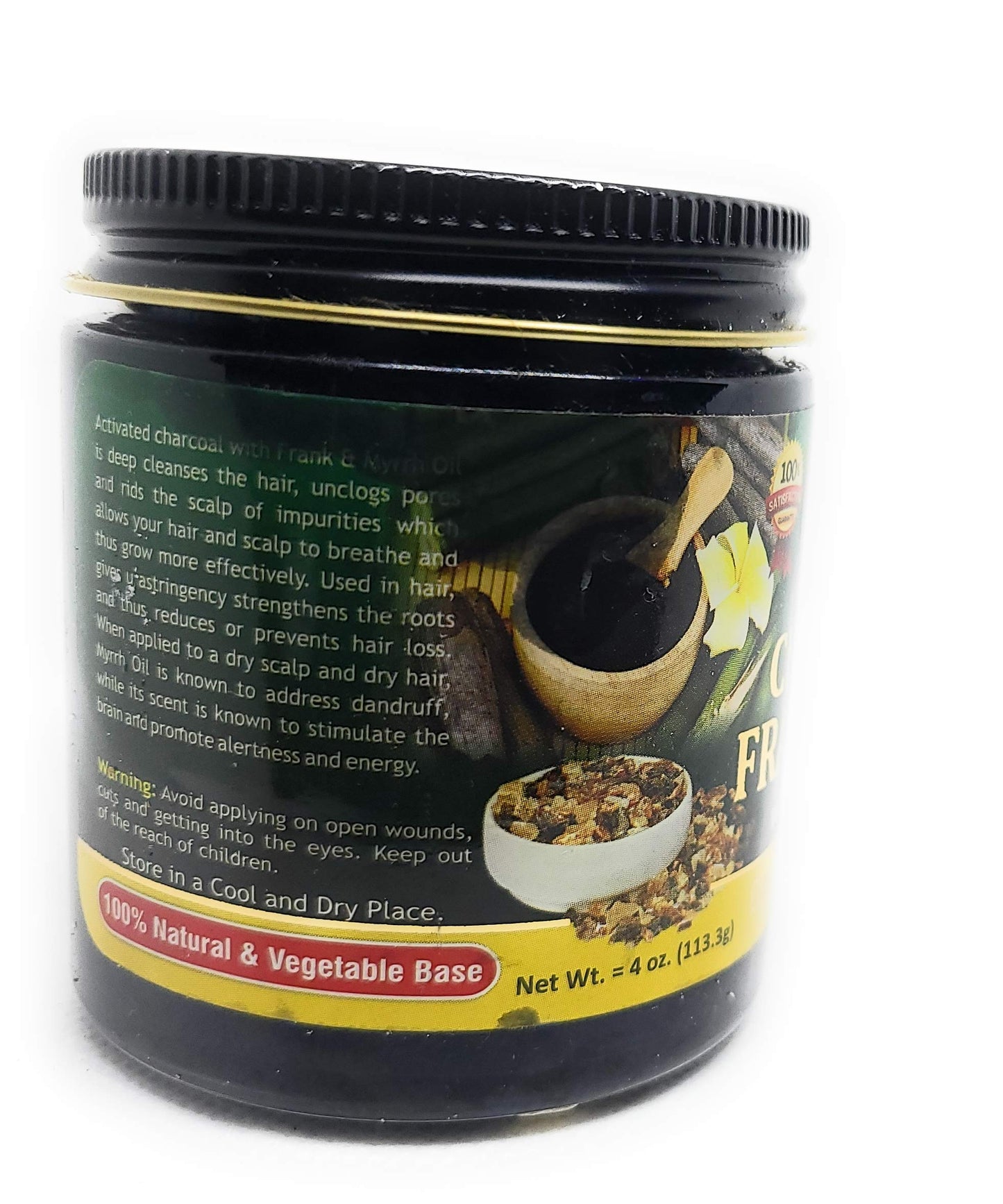 Organic Activated Charcoal & Frank & Myrrh with babassu pomade 4 onces pack of 1 Beauty & Personal Care Essential Palace
