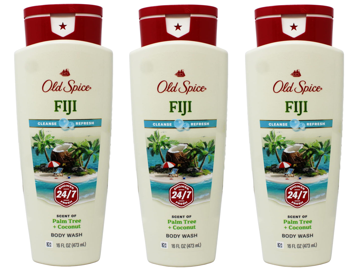 Old Spice Fresher Collection Fiji Scent Men's Body Wash 16 Oz (Pack of 3) Beauty & Personal Care Old Spice